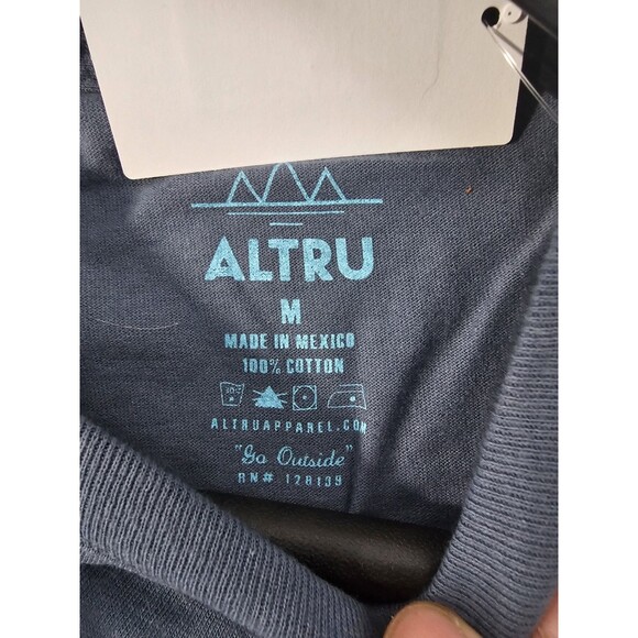 Altru T Shirt Graphic Crew Neck Cotton T Shirt Mens Blue Sz M Sloth NWT - Picture 4 of 7